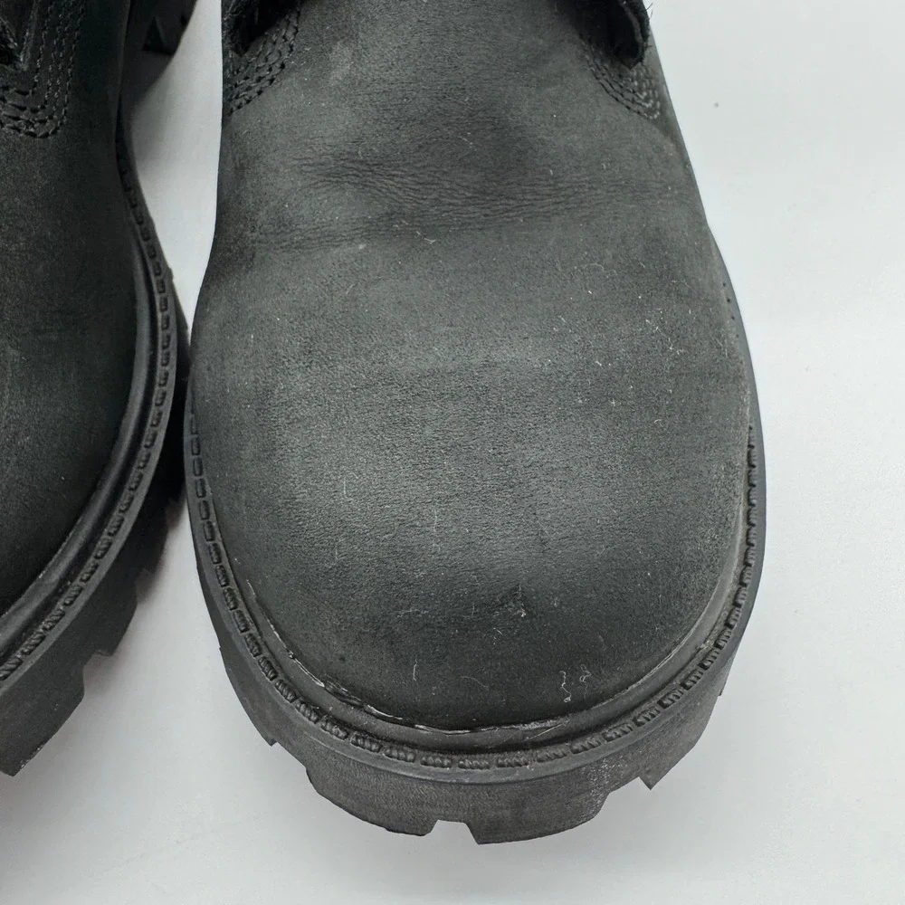 Timberland Black Leather Boot Junior 6.5M Waterproof Insulated Gorpcore Workwear